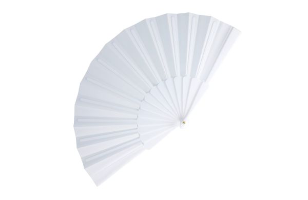 Fächer aus Kunststoff, weiss