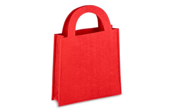 Filz-Geschenktüte 15x21cm, rot