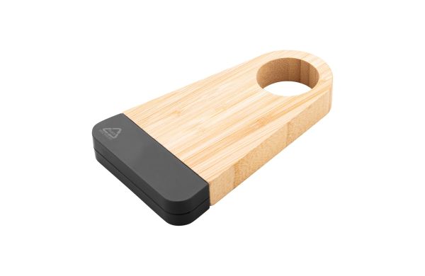 Flaschenhalter mit Korkenzieher Kyoho, natur/schwarz