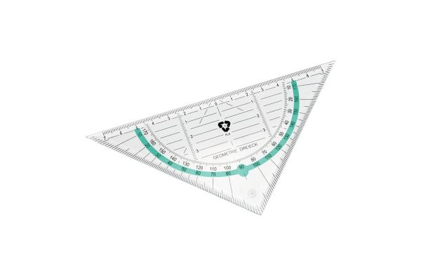 Geodreieck Bio_ glasklar_ grün