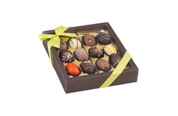 Geschenkartikel: Oster-Präsent Pralineneier - 12 Confiserie-Eier, 240 g