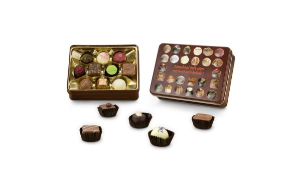 Geschenkartikel: Schokoladenauswahl - Pralinendose mit 125 g
