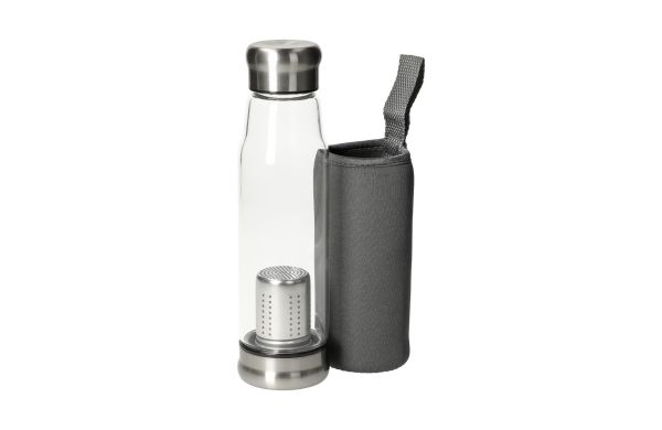 Glasflasche mit Hülle "Flavour" 0,5 l, transparent