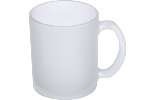 Glastasse weiß gefrostet, 300ml