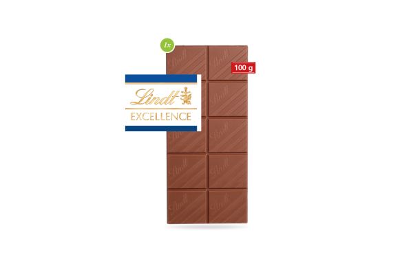Grußkarte mit Schokoladentafel von Lindt Excellence