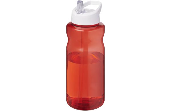 H2O Active Eco Big Base 1L Sportflasche mit Ausgussdeckel, mittelrot