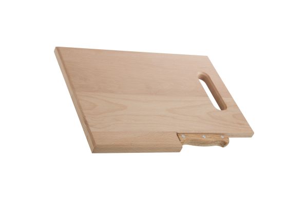 Holzbrett mit Messer Lizzano