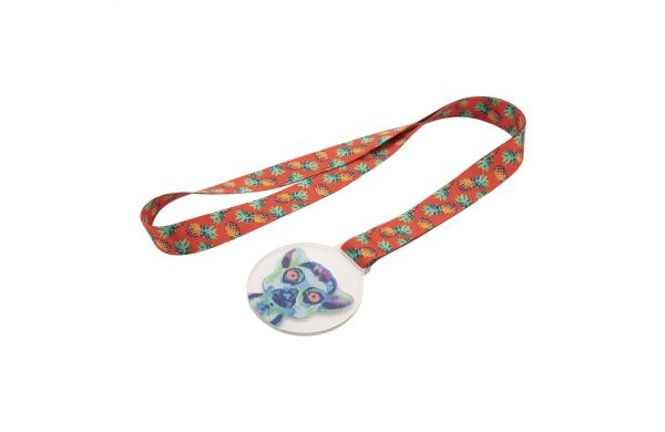 Individuelle Medaille Subdal Colour, weiss-transparent