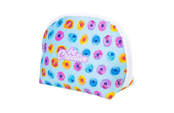 Individuelle RPET-Kosmetiktasche CreaBeauty Soft M, weiß