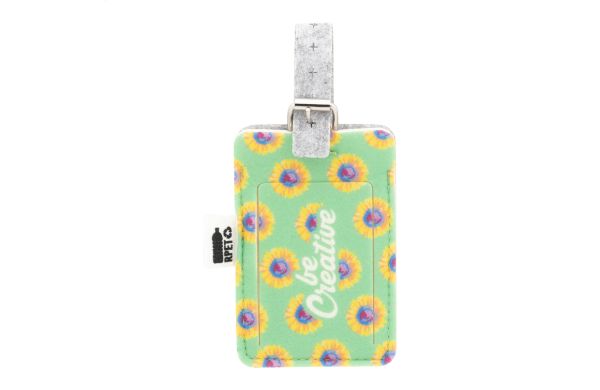 individueller RPET Kofferanhänger CreaFelt Tag, weiss