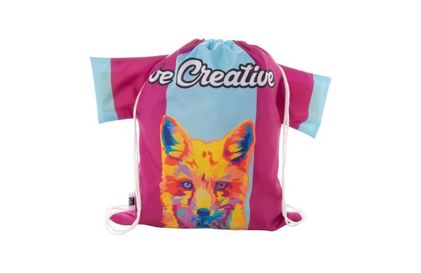 Individueller Turnbeutel CreaDraw T RPET, weiss