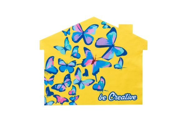 Individuelles Reinigungstuch CreaClean, Haus, weiß