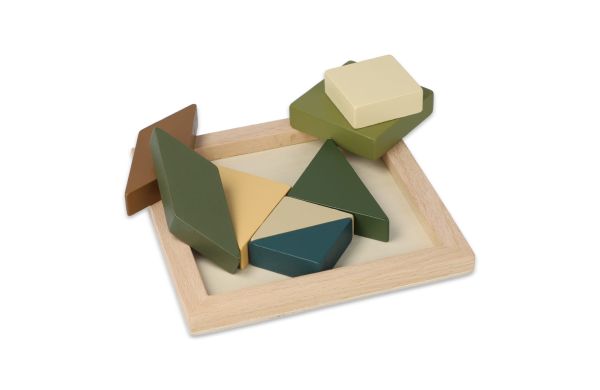 InSideOut Holz-Tangram think IQ puzzle, neon sortiment