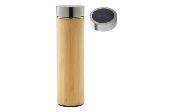 Isolierflasche mit Thermometer Temboo, weiss