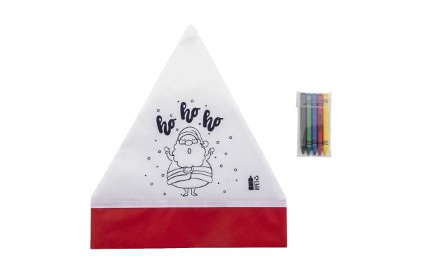 Julfar Hat Weihnachtsmütze zum Ausmalen, weiss