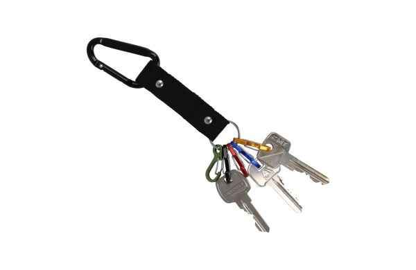 Karibiner Schlüsselanhänger, schwarz