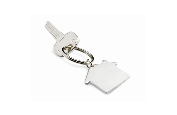 HEIM Schlüsselring Haus - silber matt