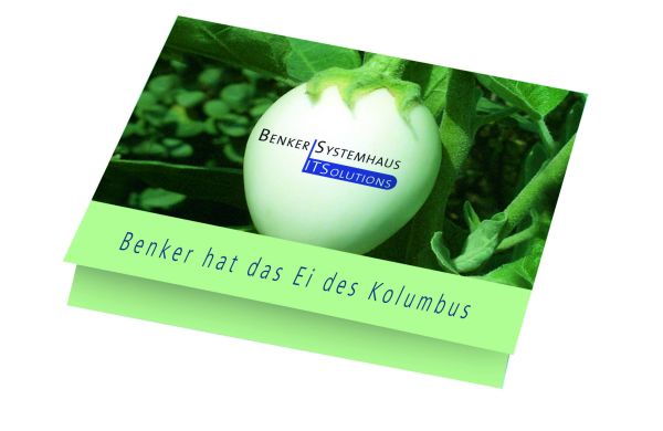 Klappkärtchen Eierbaum, 90 x 60 mm Eierbaumsamen 