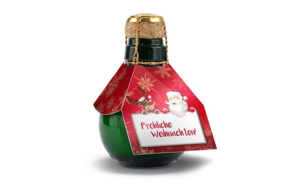 Geschenkset: Kleinste Sektflasche: Fröhliche Weihnachten