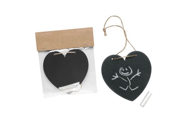 Kreidetafel Herz_ schwarz
