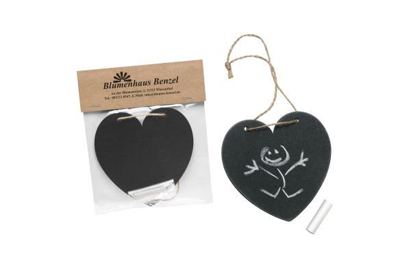 Kreidetafel "Herz", schwarz
