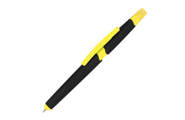 Kugelschreiber mit Textmarker und Touchfunktion - gelb