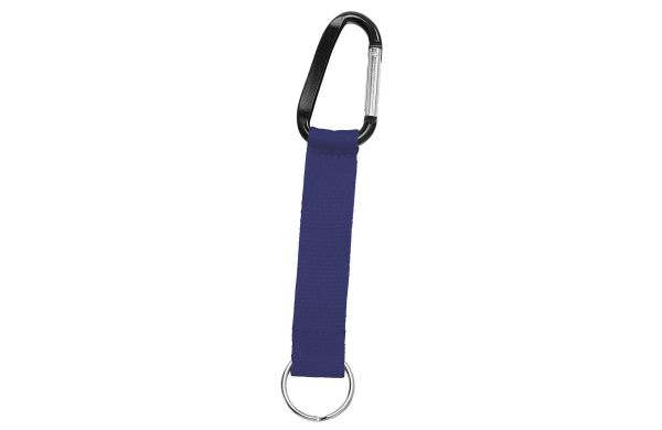 Kurz-Schlüsselband-Kurz-Lanyard Duo_ blau_ schwarz
