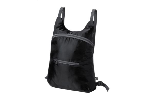 Lirox faltbarer RPET-Rucksack, schwarz
