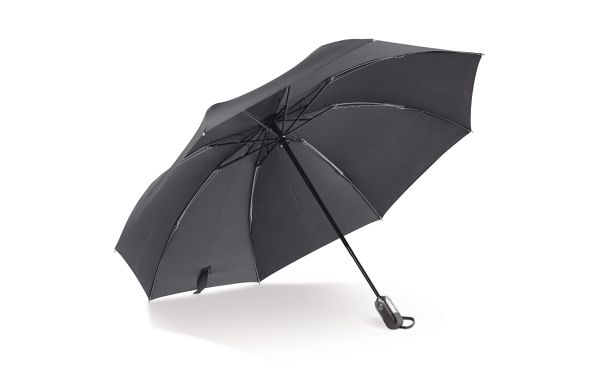 Luxuriöser 23” Wende-Regenschirm mit automatischer Öffnung und Schließung, schwarz