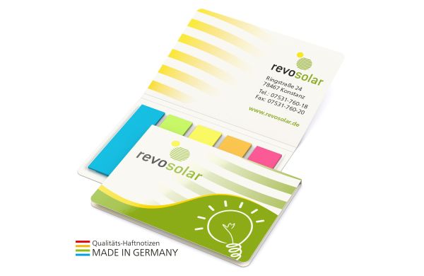 Memo-Card Papiermarker green & blue