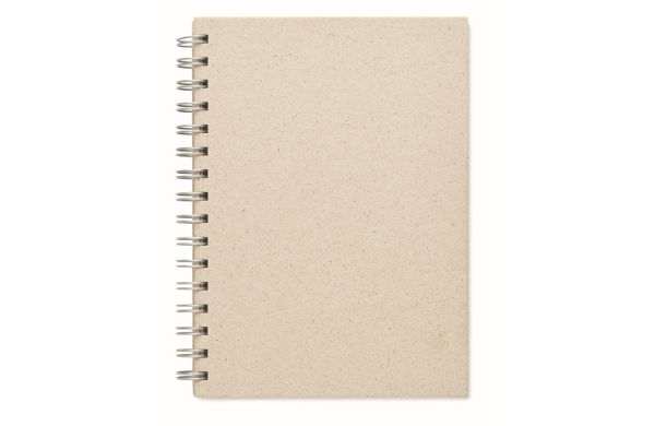 GRASS BOOK DIN A5 Notizbuch Graspapier - beige
