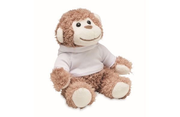 LENNY Plüsch-Affe mit Hoody - weiß