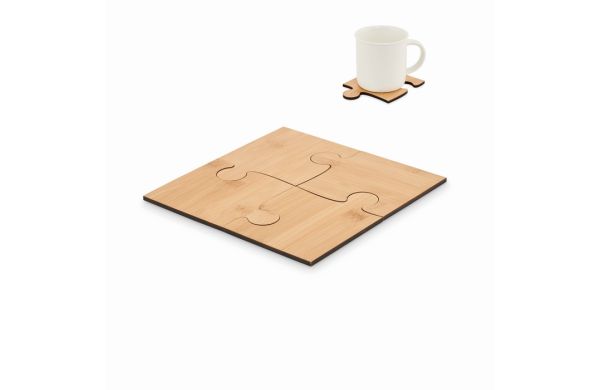 LEPY Untersetzer-Set Bambus - holzfarben