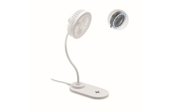VIENTO Tischventilator mit Licht - weiß