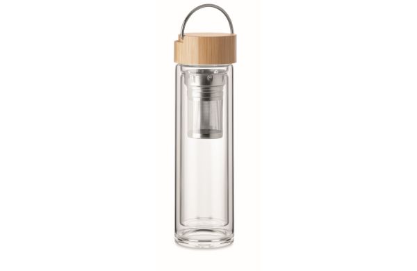 BATAMI Trinkflasche Glas 400ml - transparent