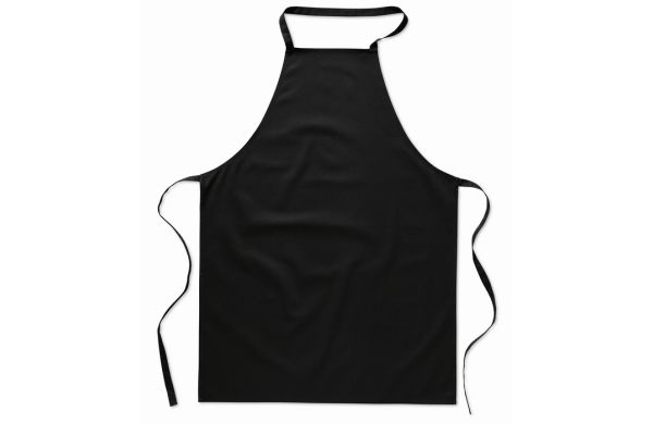 KITAB Küchenschürze aus Baumwolle - schwarz