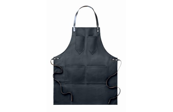 CHEF Kochschürze Leder - schwarz