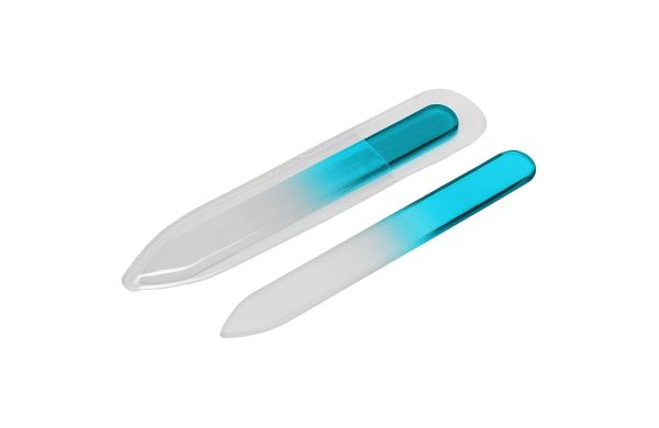 Nagelfeile Glas_ blau-transparent