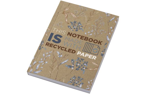 Novella Austen A6 Softcover Notizbuch aus recyceltem Kraftpapier – 100 Blatt, natur