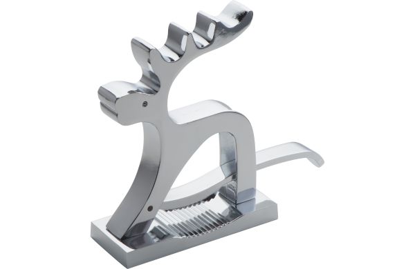 Nussknacker in der Form eines Elchs - silbergrau