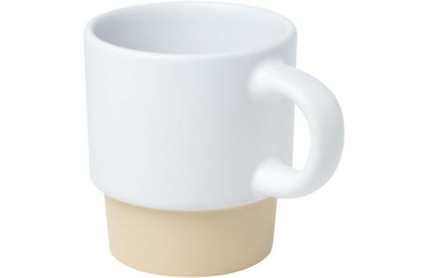 Olympia 130 ml stapelbarer Expresso Becher mit Tonboden, weiss