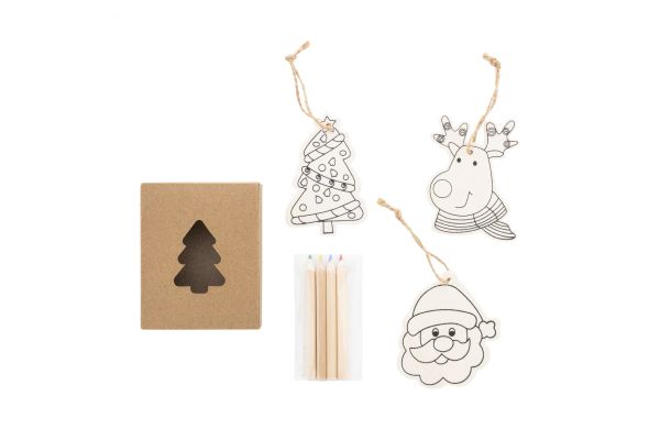 Oppland Christbaumschmuck zum Ausmalen, natur