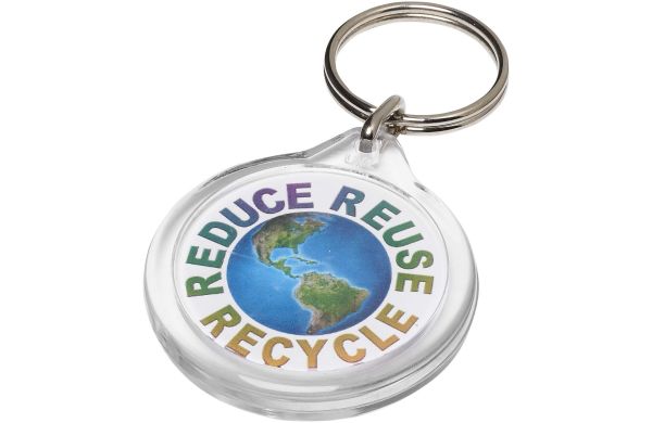 Orb runder I7 Schlüsselanhänger, weiss