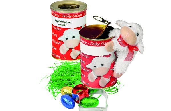 Osterdose Lämmchen, Durchmesser  73 x 110 mm