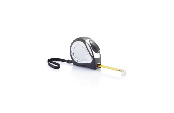 5m/19mm Verchromtes Auto Stopp Maßband/schwarz