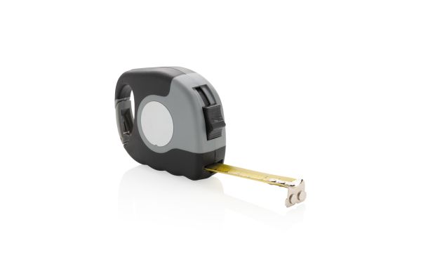 5m/19mm Maßband mit Karabinerhaken/grau