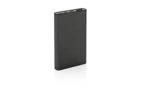 Terra 5.000 mAhPowerbank aus RCS recyceltem Aluminium/grau