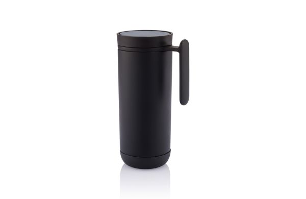 Clik auslaufsicherer Reisebecher mit Griff/schwarz