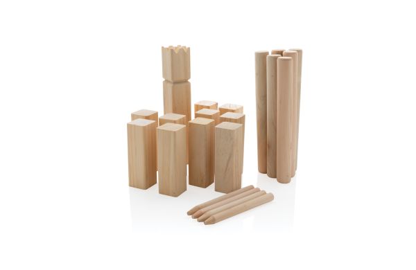 Kubb Outdoor Wurfspiel aus Holz/braun