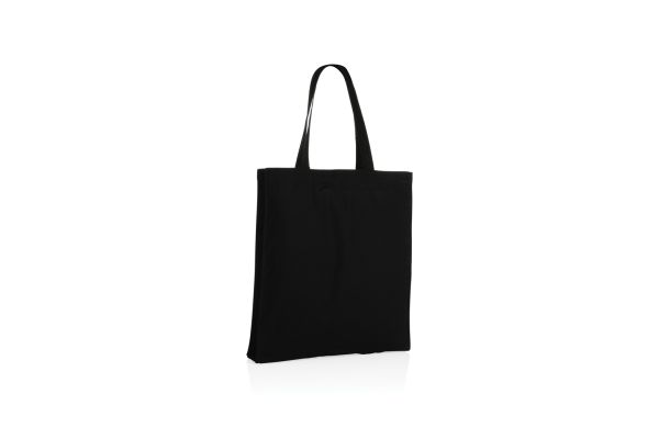 Impact AWARE™ recycelte Baumwolltasche 145gr mit Boden/schwarz